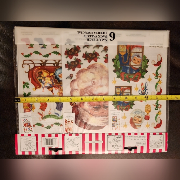 Lot 12 Sheets -Rub-On Christmas Transfers Santa Snowman Angel Stocking Alphabet - Picture 3 of 16